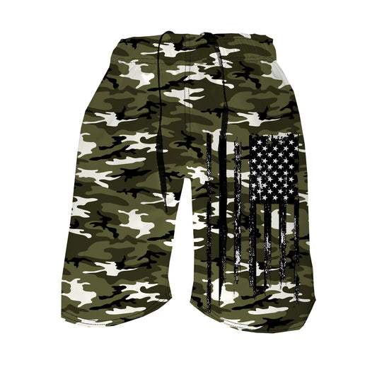 Men's Training Shorts - Camo Flag