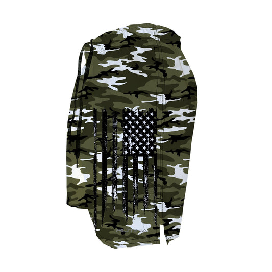 Men's Training Shorts - Camo Flag