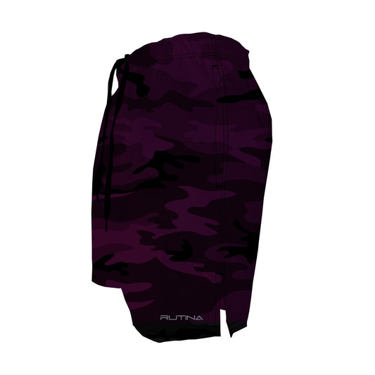 Men's Training Shorts - Plum Camo