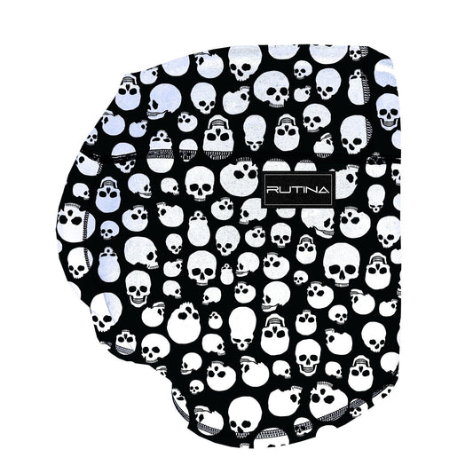 Performance Booty Shorts - Black & White Skulls