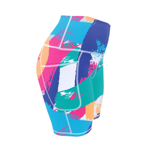 Biker Shorts - Brush Strokes