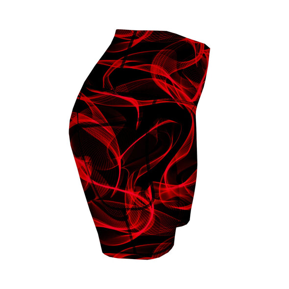 Biker Shorts - Red Smoke