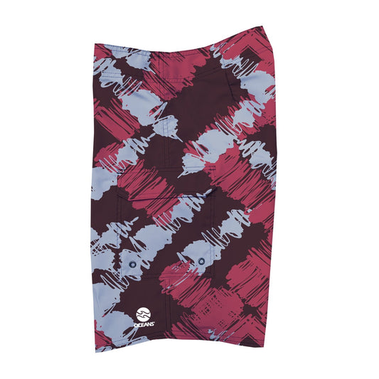 Coastal Cargo Boardshorts - Rose Scribbles
