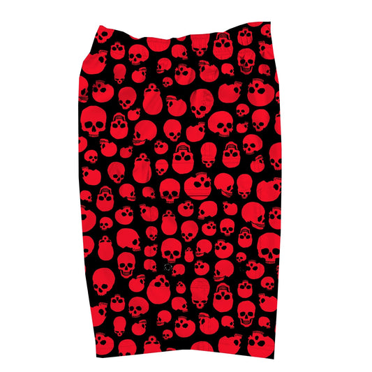 EasyFit Boardshorts - Black & Red Skulls