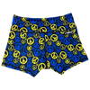 Performance Booty Shorts  -  Blue Yellow Peace