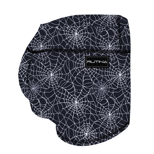 Performance Booty Shorts  - Black & White Spider Webs