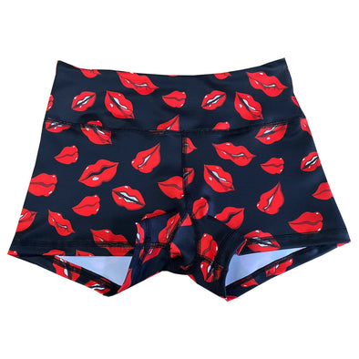 Performance Booty Shorts - Cherry Lips