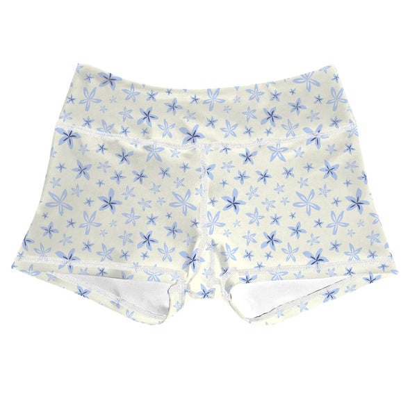 Performance Booty Shorts  - Floral Snow