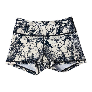 Performance Booty Shorts  - Flowers & Pineapples