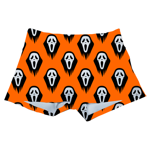 Performance Booty Shorts  - Ghostly Face