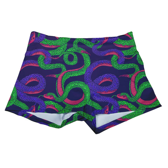 Performance Booty Shorts  - Neon Snakes