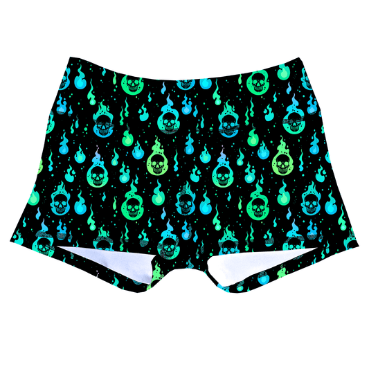 Performance Booty Shorts  - Northern Light Flames