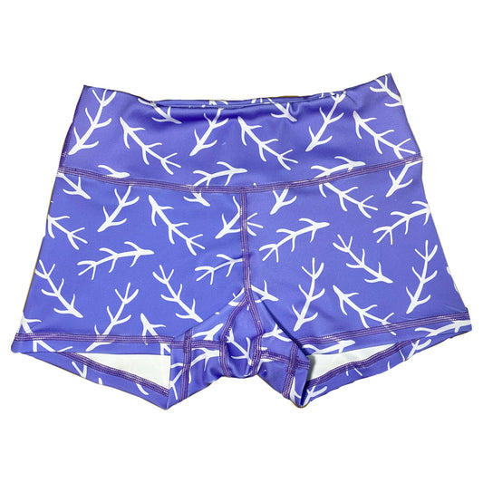 Performance Booty Shorts  - Periwinkle Branches