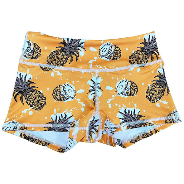 Performance Booty Shorts - Pineapples