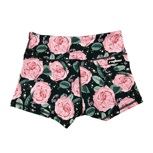Performance Booty Shorts  - Pink Roses