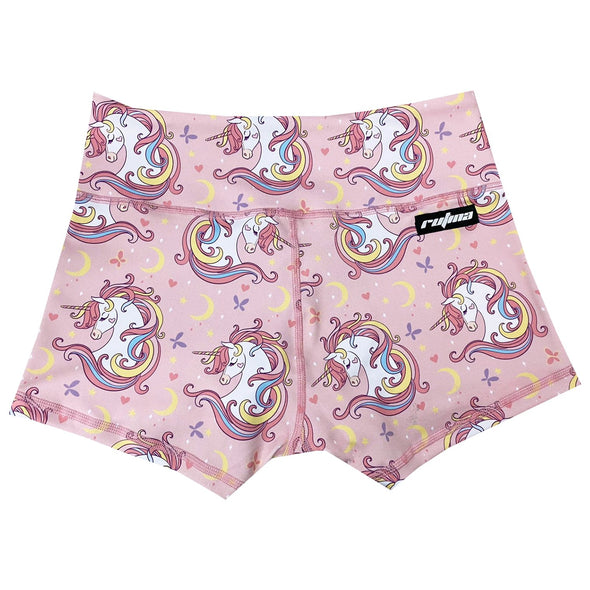 Performance Booty Shorts  - Pink Unicorn