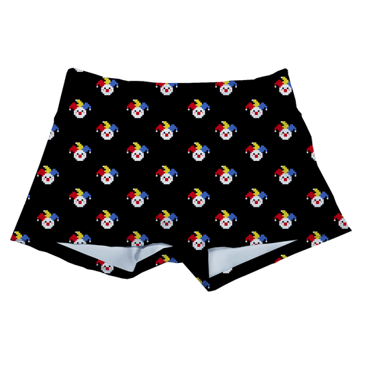 Performance Booty Shorts - Pixel Clowns