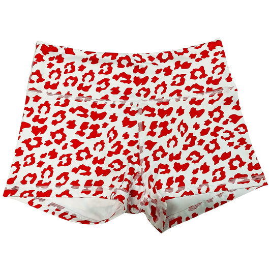 Performance Booty Shorts - Red Cheetah