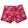 Performance Booty Shorts  - Red Hexagons