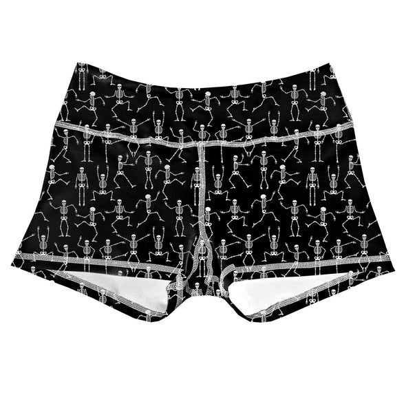 Performance Booty Shorts - Spooky Skeletons