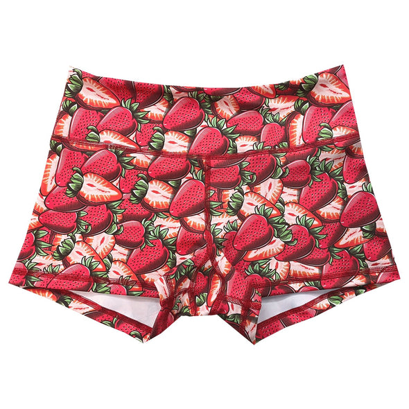 Performance Booty Shorts  - Strawberries