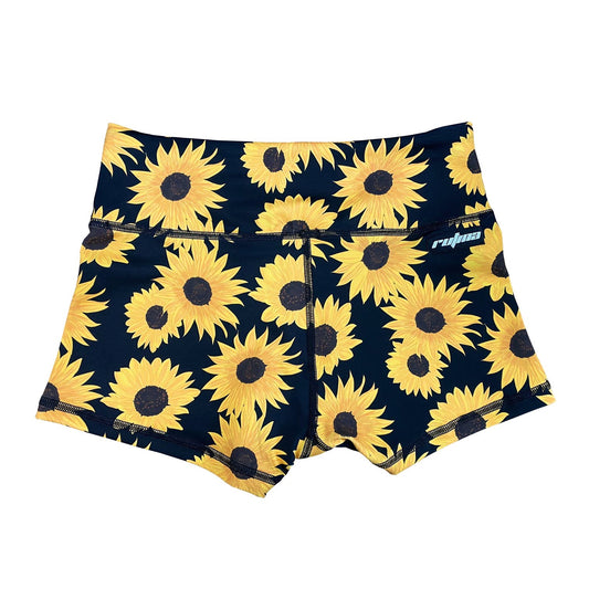 Performance Booty Shorts  - Sunflowers