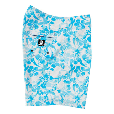 RetroWave Boardshorts - Hibiscus Paint Splatter