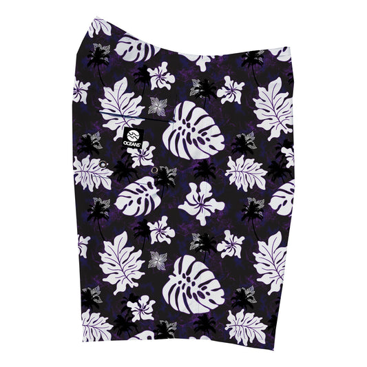 RetroWave Boardshorts - Purple Hibiscus