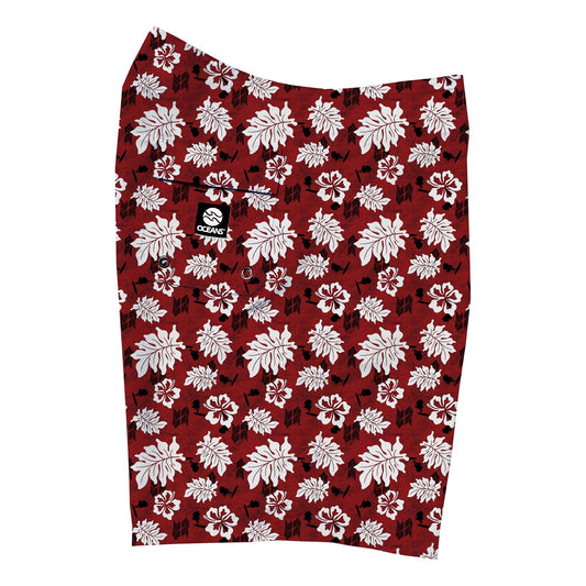 RetroWave Boardshorts - Red Tribal