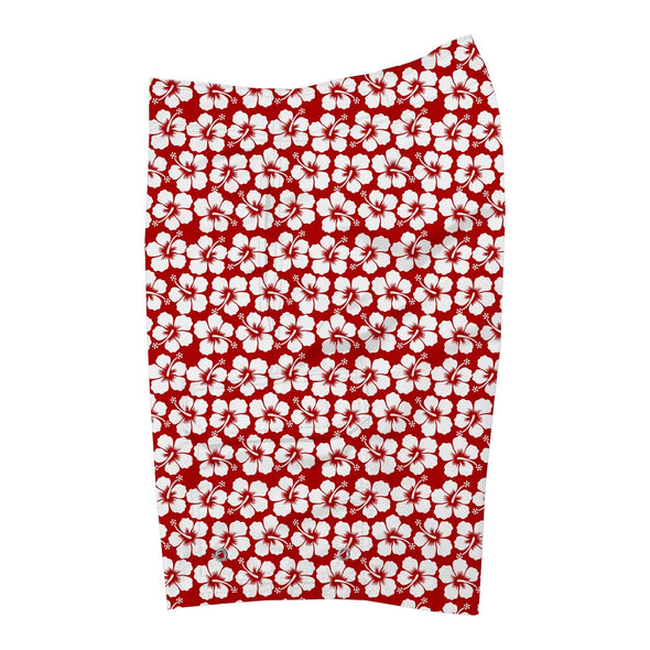 Wave Warrior Boardshorts - Sunset  Red Hibiscus